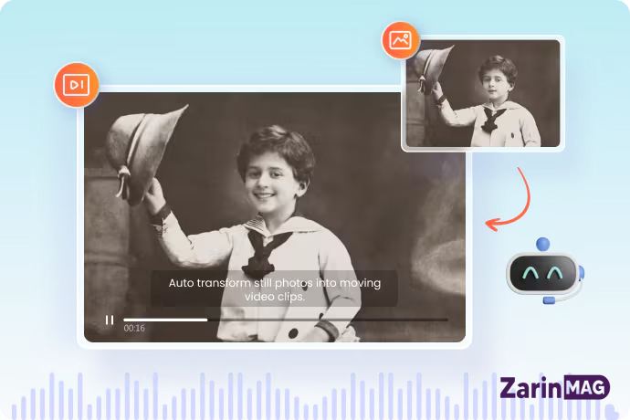 هوش مصنوعی تبدیل عکس به ویدیو؛ معرفی بهترین ابزارهای AI Photo to Video 8 تبدیل عکس قدیمی به ویدیو