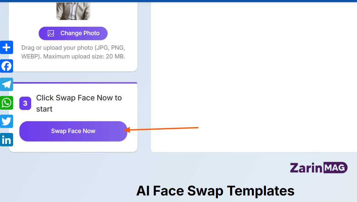 هوش مصنوعی تغییر چهره؛ معرفی بهترین ابزارهای تعویض چهره با AI 6 دکمه اصلی Swap Face Now