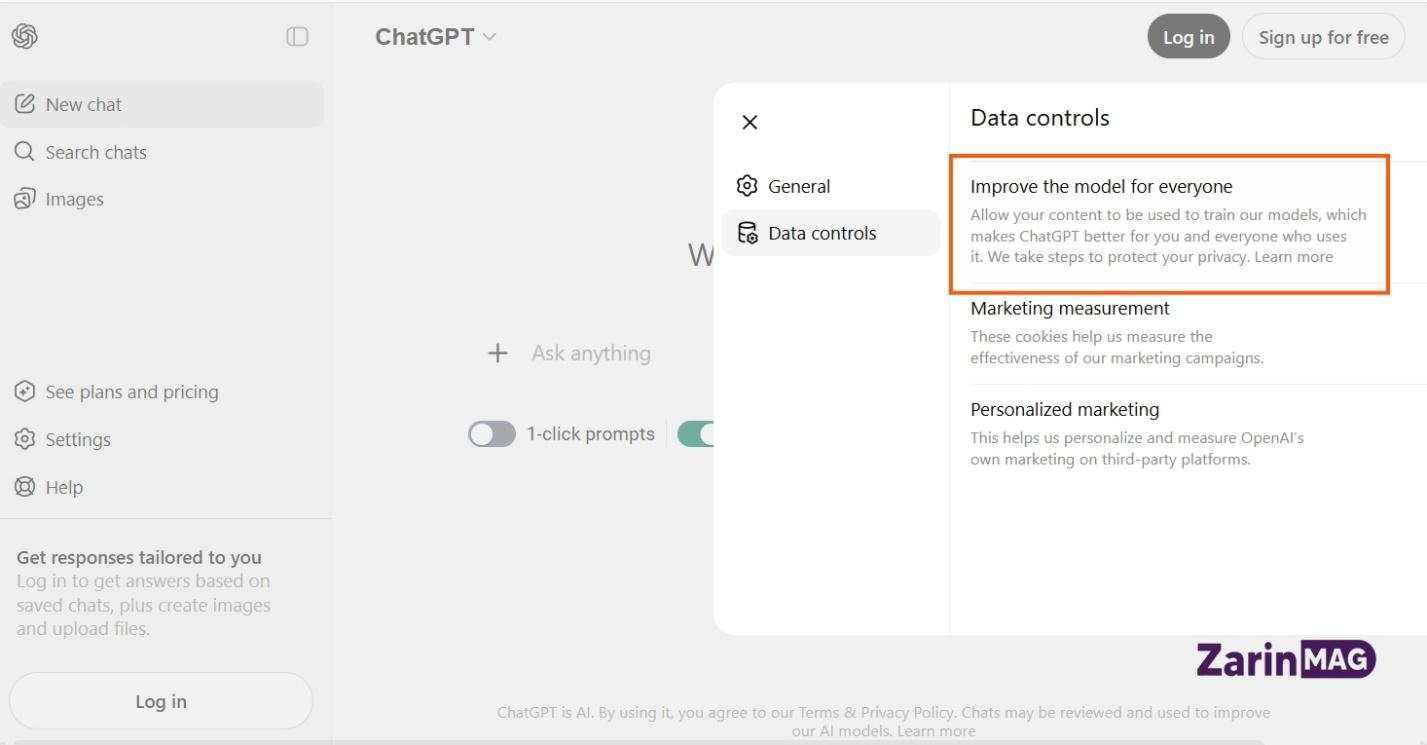 استفاده از ChatGPT بدون ثبت نام 4 آموزش مدل